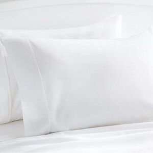400 Thread Count Cotton Pillow Cases King Size  40” L X 20" W White Set of 2